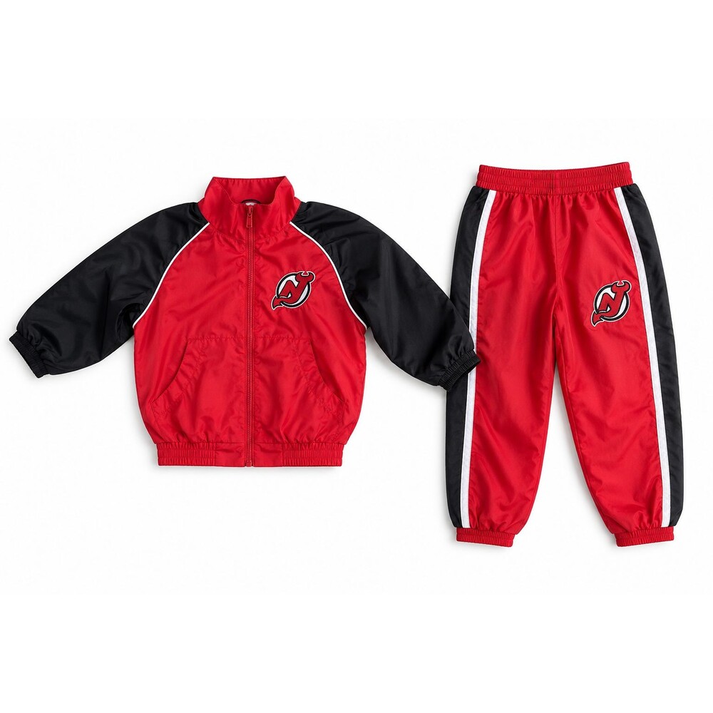 Vintage Infant 6/9 Month New Jersey Devils Windbreaker Suit Set Kid Athlete 90s